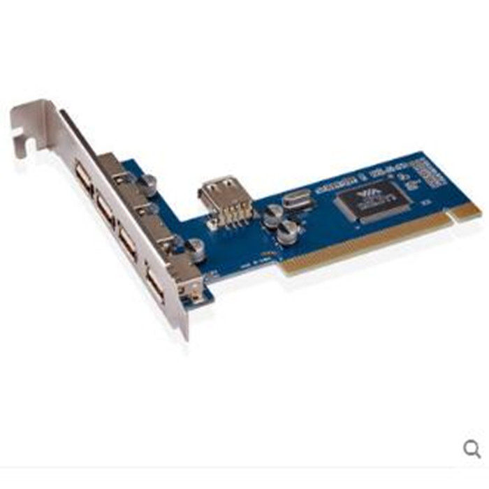 PCI to USB2 0 4 port USB expansion card with front USB VIA chip PCI