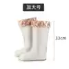 Rainshoe cotton cover Women's low tube middle pass high tube rubber shoes winter velvet detachable warm cover