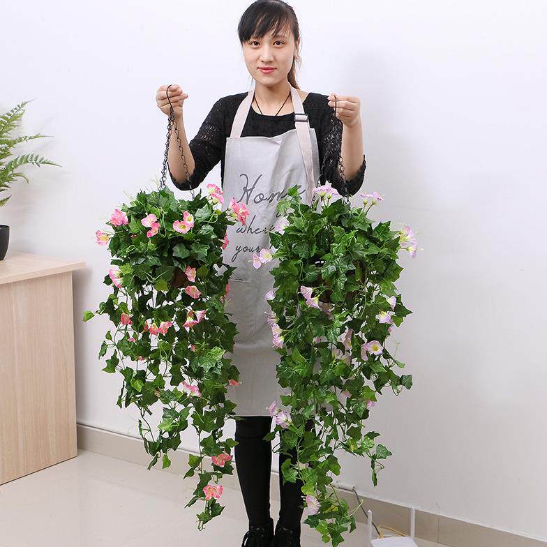 Potted hanging garden flower freshener indoor vine hanging orchid long tenge gold Ge large basin hanging simulation gold Ge