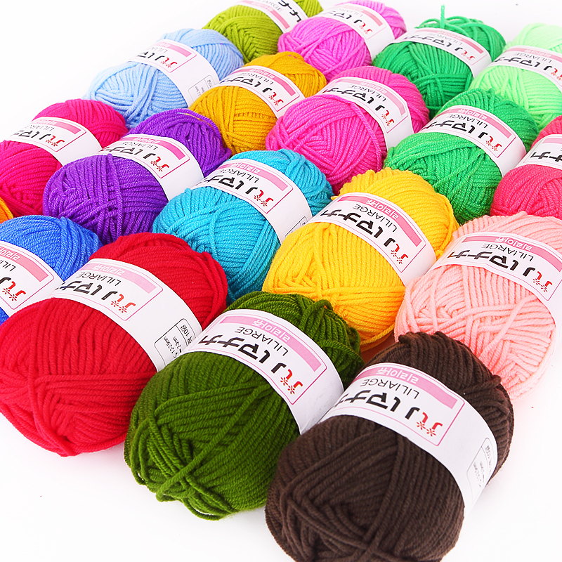 Color - wool - ball - wool children hand - hand DIY woven paste painting doll hair kindergarten materials