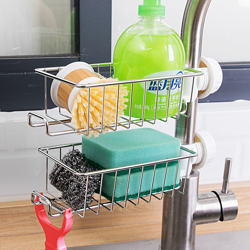 Kitchen Faucets Shelve Pool of Hundred And Clean Cloth Drain Racks Sink Sponge Dishwashing Pool Rag Shelf Containing Theiner