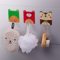 No hole hook Strong viscose creative suction cup Bathroom bathroom kitchen cartoon door back wall hanging load-bearing sticky hook