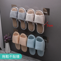 Bathroom slipper rack Wall-mounted non-perforated household toilet shelf Door toilet small shoe holder storage