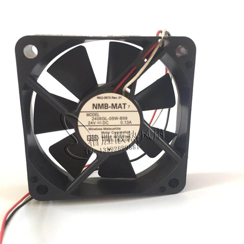 NMB 2406GL-05W-B59 0 24V 13A 6CM 6CM 6015 6015 detection alarm frequency inverter fan