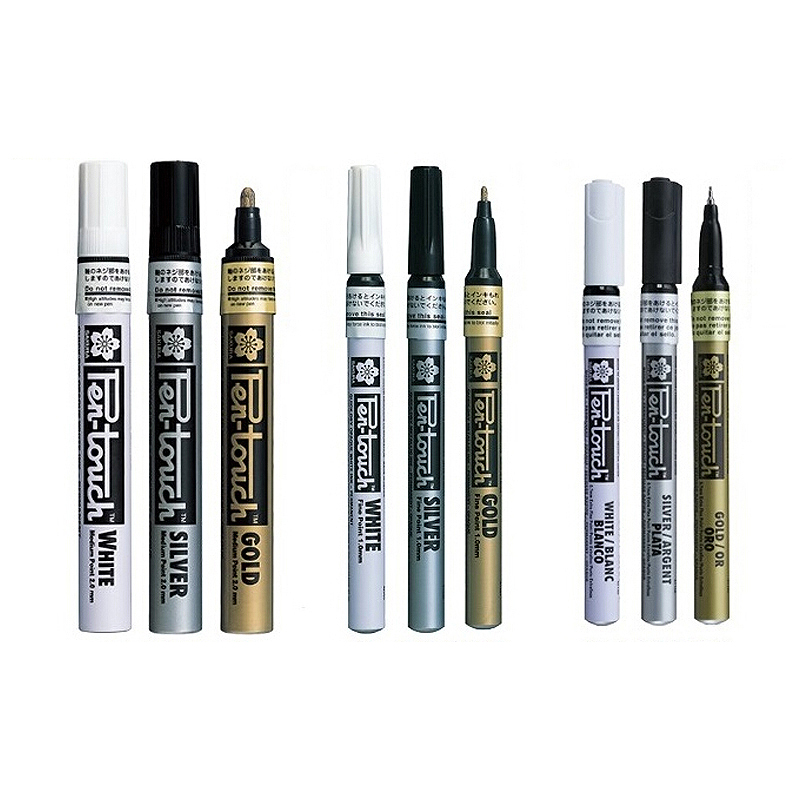 Cherry blossom SAKURA paint pen gold hand painted high light pen silver color white 2 0 Signature note pen 7 0