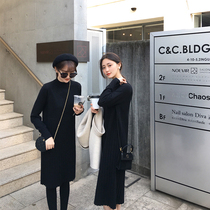 Into the shop closed eyes into the Golden Mushroom mushroom 5-color long short inside pull pleated knitted sweater base skirt women