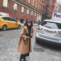 Mushroom Mushroom Love Classic You ve been waiting for too long to wear a hat camel full wool handmade double-sided woolen coat