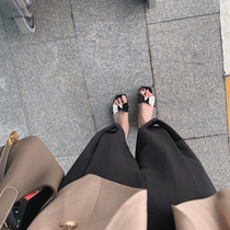 Dont you buy banana pants yet? Loose straight thin draping wide-legged trousers womens tapered pants