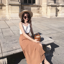 Mushroom mushroom free casual big pants big hot foreign air texture lace split skirt pants