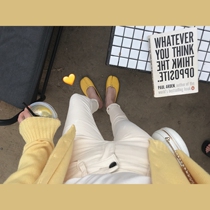 Mushroom Mushroom Elasticity Large Easy Small Leg Autumn and Summer White Pants Slim Skinny Jeans