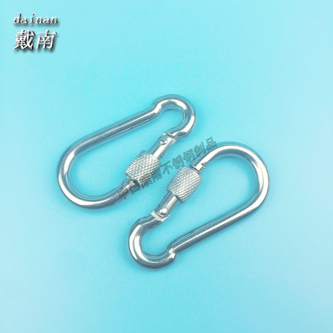 304 stainless steel with mother opening ring fast hanging climbing fire climbing rock climbing ice climbing insurance rope hook buckle punching crown special