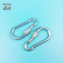 304 stainless steel with female spring buckle Quick-hanging mountaineering fire rock climbing ice climbing insurance rope hook buckle punch crown special offer