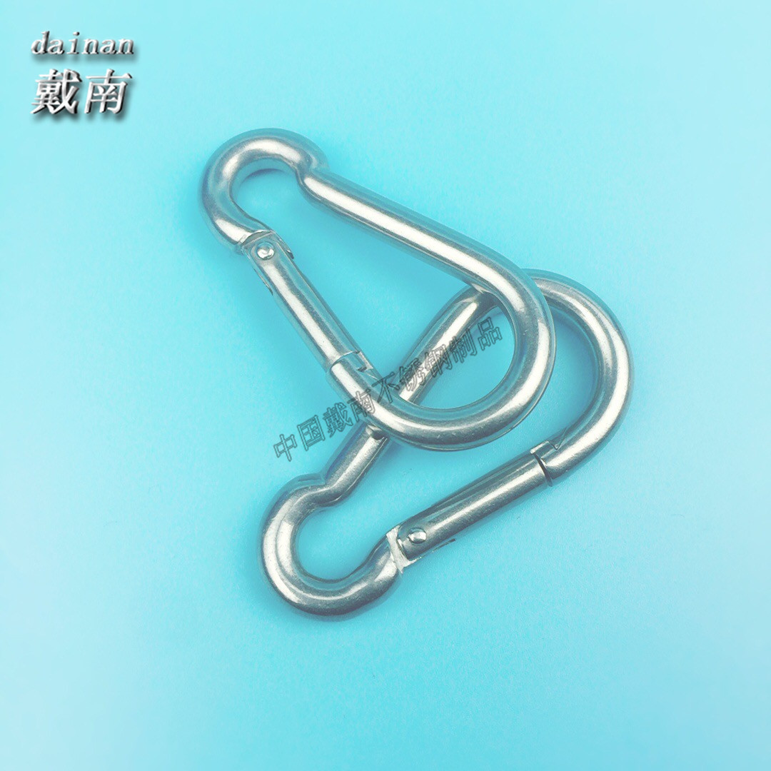 316 stainless steel standard opening ring Mountaineering buckle Insurance spring hook Fire escape Shoulder Bag Water Bottle Fast Hanging Crown
