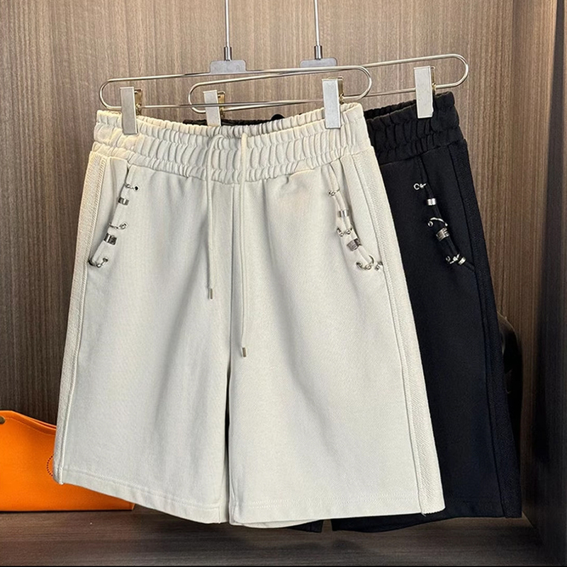 2026 Ba Jia Studded Personality Shorts Summer Pure Cotton Shorts Five-Point Pants High-End Casual Pants