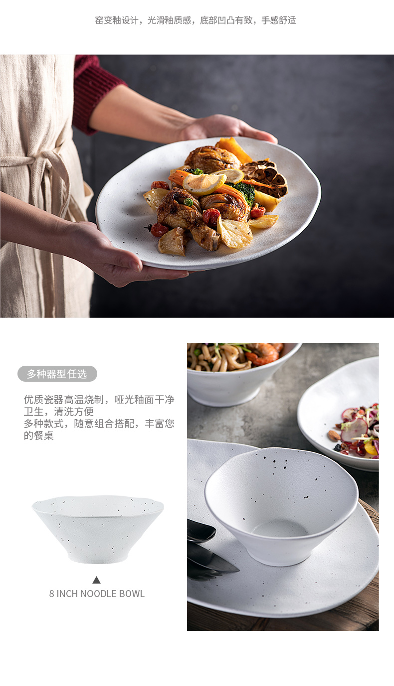 Japanese ceramics noodles in soup bowl of fruit salad creative household rice bowls bowl of soup dish dish dish restaurant suit