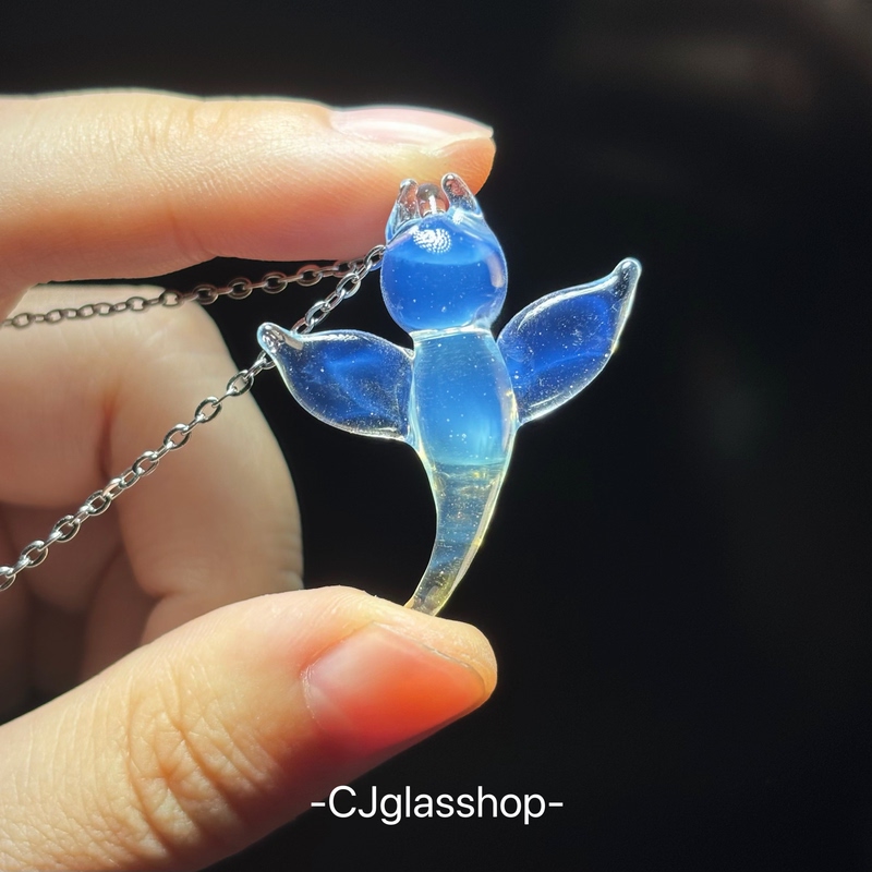 Cjglasshop-Sea Angel Creative Necklace Pendant Niche Ocean Artwork Glass Handmade Birthday Gift Cjglasshop-Sea Angel Creative Necklace Pendant Niche Ocean Artwork Glass Handmade Birthday Gift