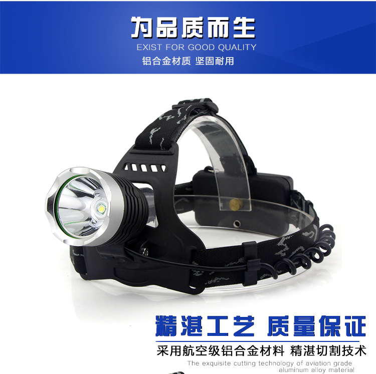 Ngoài trời chiếu sáng đèn pha chói sạc siêu sáng 3000 mét đêm đèn đánh cá T6 đầu gắn trên của thợ mỏ đèn 18650 ánh sáng màu vàng đèn pin acebeam
