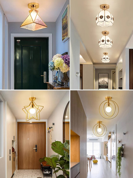 Creative Crystal Hallway Balcony Scandinavian Ceiling Lamp