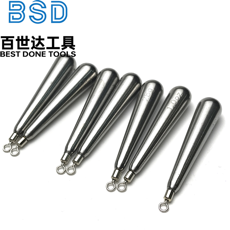 Tungsten Steel Lead Sinker Free Water Drop Sinker New Style Free Long Strip Sinker Tungsten Skinny Drop Shot