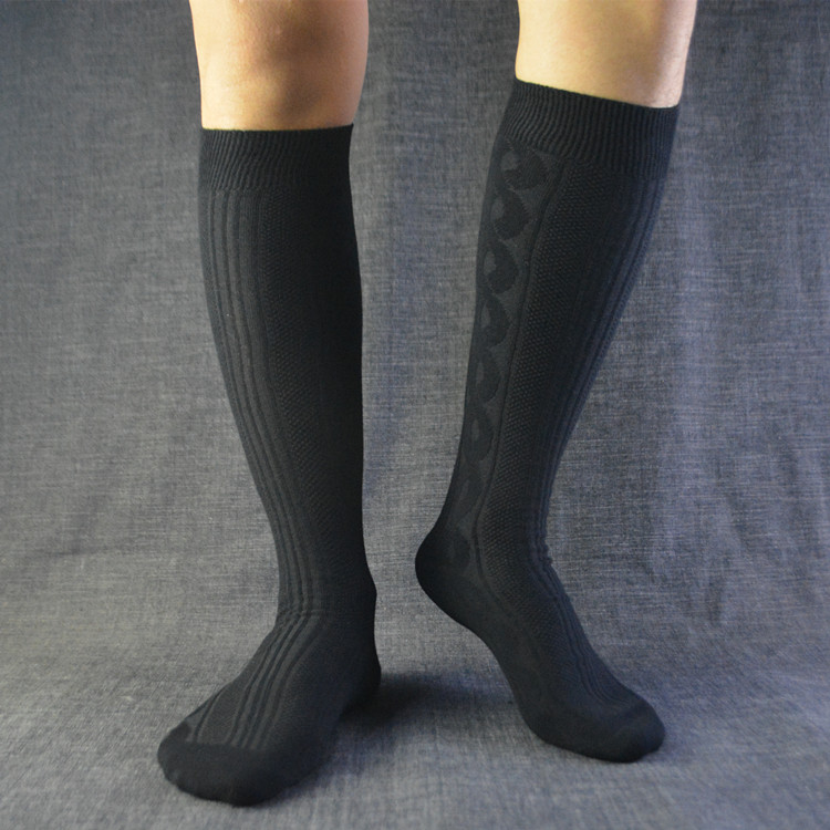 Vớ nam vớ cotton cho nam Mùa đông Cotton kinh doanh Vớ nam vớ cotton dày Twist đen Stockings tất lót lông