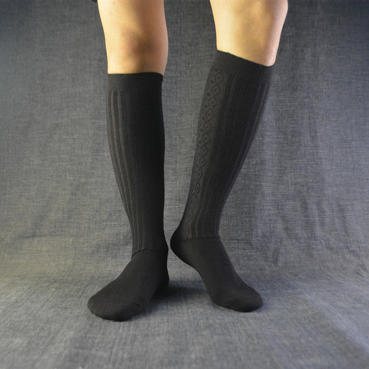 Vớ nam vớ cotton cho nam Mùa đông Cotton kinh doanh Vớ nam vớ cotton dày Twist đen Stockings tất lót lông