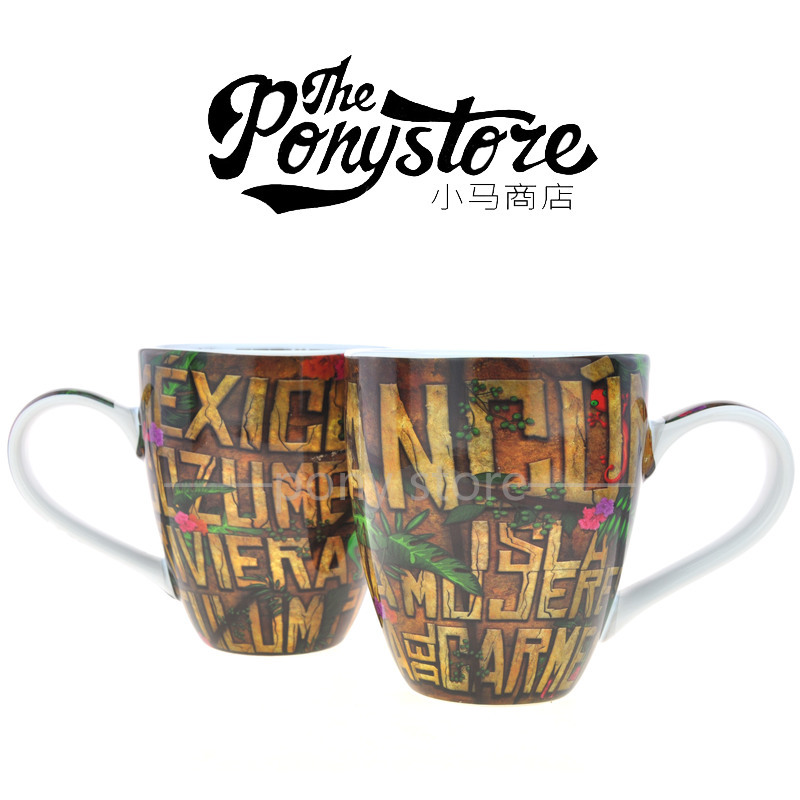 Riviera Maya, Mexico, Large-Capacity Ceramic Coffee Travel Souvenir Mug