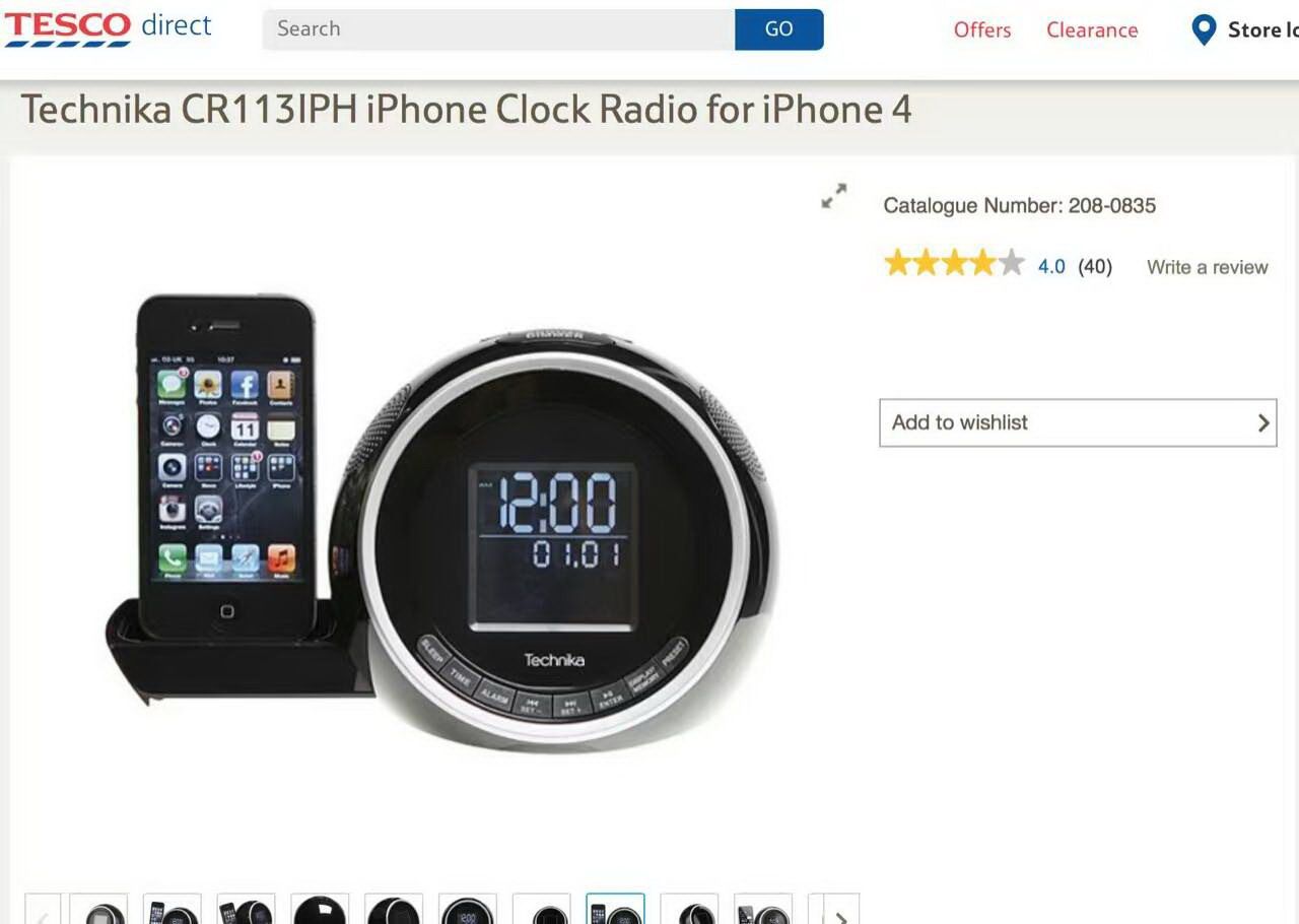 Special price Europe AND THE United States TECHNIKA clock control radio IPOD SEAT audio MOBILE phone audio input clock ALARM clock