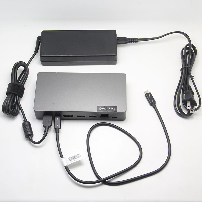 Original ThinkPad 40Av Thunderbolt 3/4 Docking Station Compatible with Amd Android iPad Laptop 40g