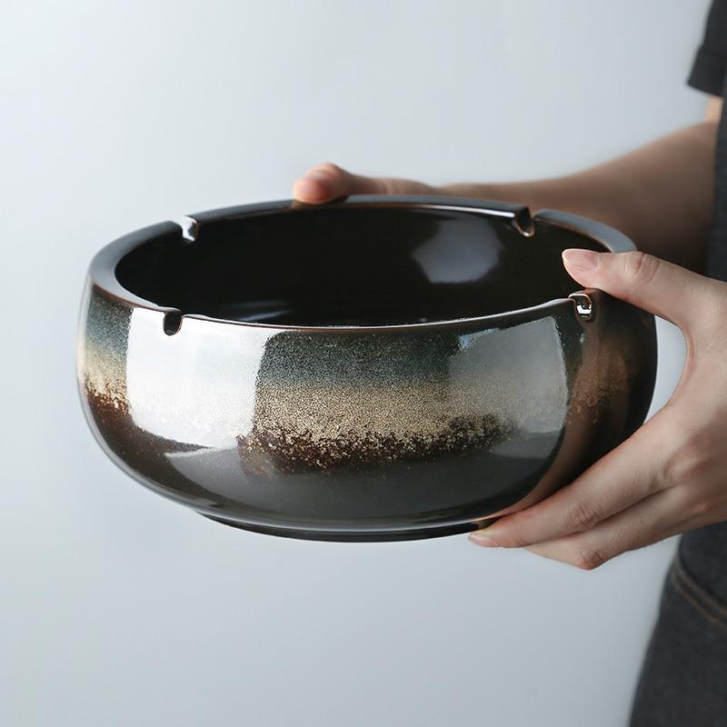 New Chinese-style ashtray Zen minimalist high-end large super large Nordic style home living room fashion modern