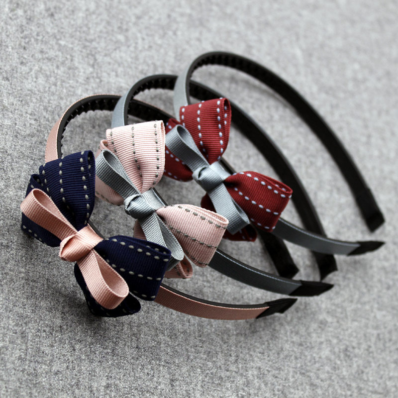 South Korea imported children's hair accessories Girls hair band bow hair band Korean version of the student hair card with teeth non-slip