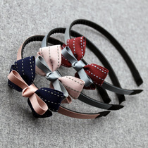 South Korea imported childrens hair accessories girl hair hoop bow headband Korean student hair card with teeth non-slip