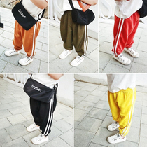 Summer pants kindergarten new spring style boy anti-mosquito pants thin summer spring man cotton black mosquito male treasure hip hop