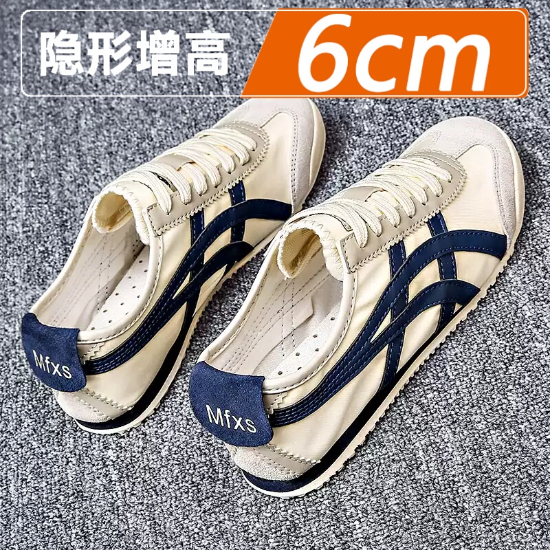 Men's Shoes with Invisible Height Increase, Casual Sneakers, Versatile Sports Shoes from Putian, German Training Shoes, Soft-Soled White Canvas Shoes Men's Shoes with Invisible Height Increase, Casual Sneakers, Versatile Sports Shoes from Putian, German Training Shoes, Soft-Soled White Canvas Shoes