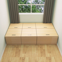 Tatami custom whole wardrobe Bed one-piece Tatami bedroom bay window Tatami floor box Hong Kong small apartment type