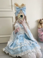 Синяя юбка, фартук с бантиком