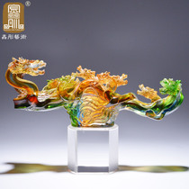 Ancient French glazed pendulum pieces Kowloon Ruyi upscale custom lettering print LOGO decorations Business Opening craft gifts