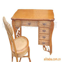 10152 rattan solid wood rattan desk study office desk manufacturer