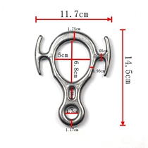 304 stainless steel rope rappel descender outdoor rock climbing equipment 8-shaped ring descender high-altitude operation descender
