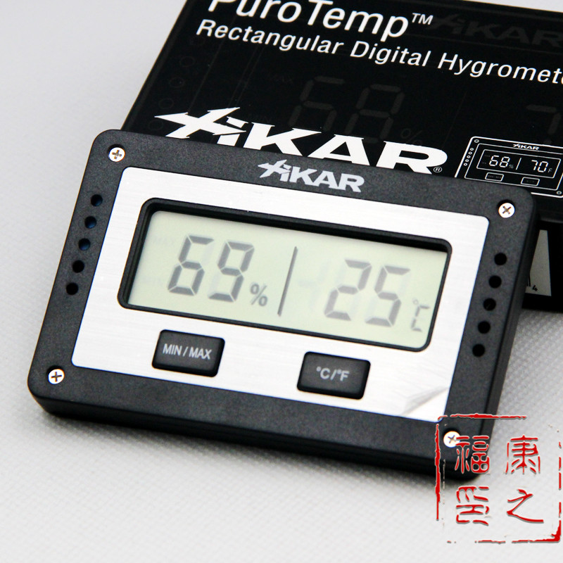 United States Sika Xikar cigar electronic temperature and humidity meter electronic hygrometer rectangular thermometer