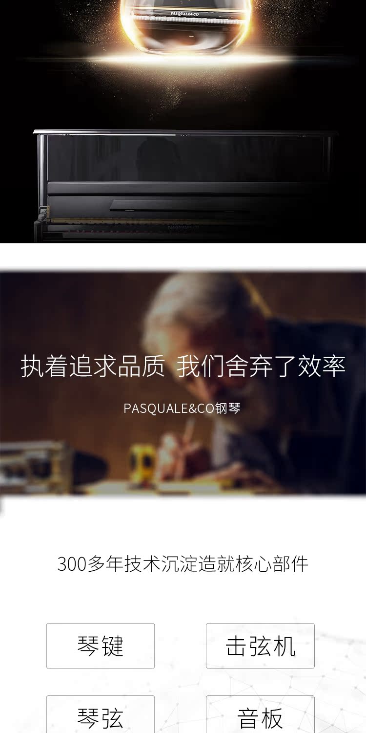 Đàn piano thẳng đứng BAK / PASQUALE & CO UP121 chơi đàn piano thẳng đứng dương cầm