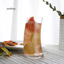 ins net red restaurant iced coffee cup cold drinks cups juice cups chic personality lemon glass cups