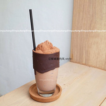 Ins net red café with the same glass mug cold drink cup suplay bubble water glass iced coffee cup juice cup