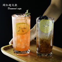 ins net red restaurant ice coffee cup drinks cup lemon water cup cocktail glass of vintage whisky cup