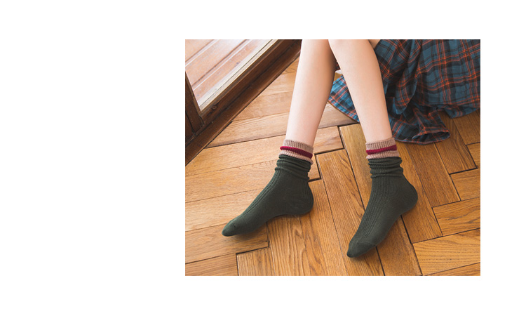 Vớ nữ bằng cotton Hàn Quốc nhưng vớ đầu gối vào mùa thu đông tất 3d