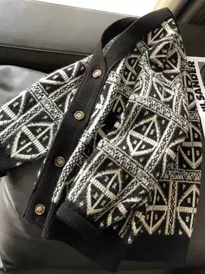 2021 Spring and Autumn New Women's Jacket Vintage Loose Outer Knitted Cardigan Sweater Autumn V-neck Lazy Wind