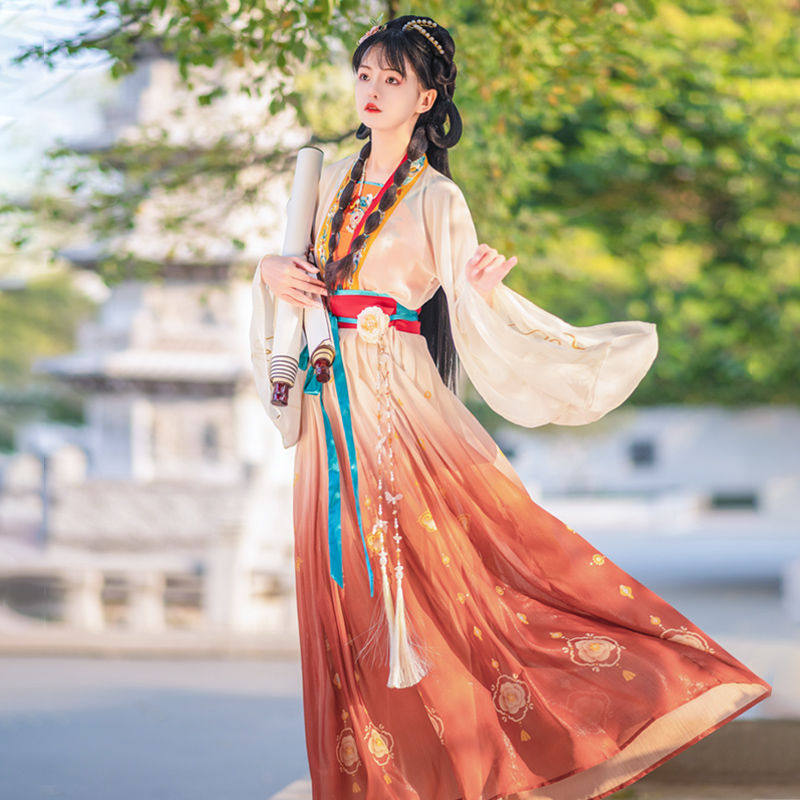 租汉服古装出租宋制齐腰对襟日常仙气中国风舞蹈拍照表演服装租赁