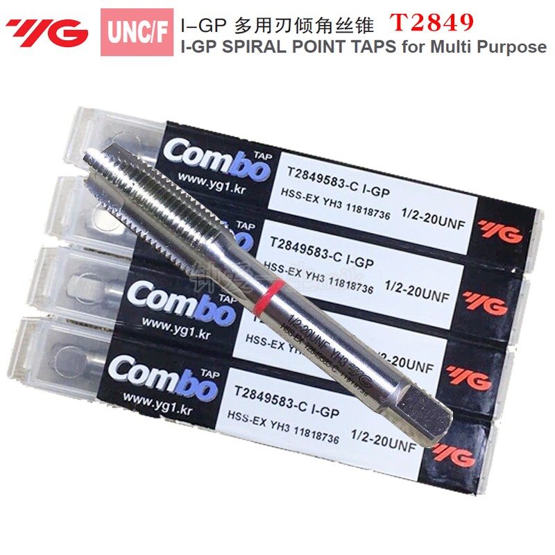 South Korea YG-1COMBO machine with first end screw tap to import copper-aluminum stainless steel with blade inclination angle screw tapping for T2849