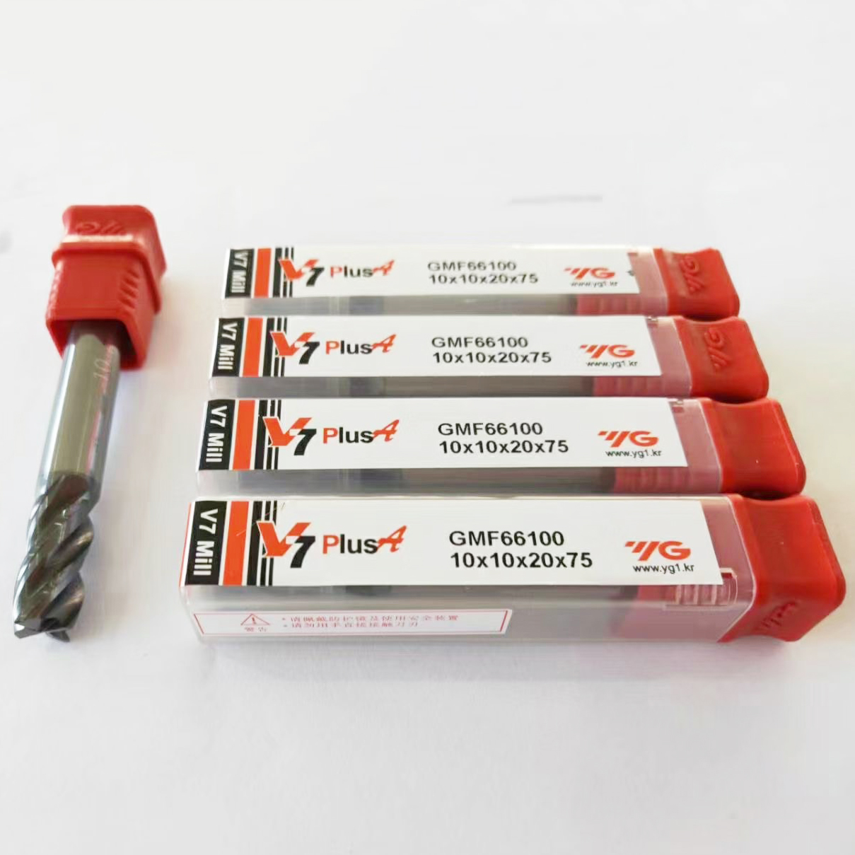 Imported Korea YG1 stainless steel milling cutter monolithic carbide 4-edge short-blade flat knife V7plus series GMF66