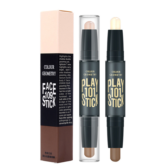 Automatic Wholesale Thin Face Cosmetic Stick Double Head Dual-use Nasal Shadow side Shadow Shade Paste Cover Pen