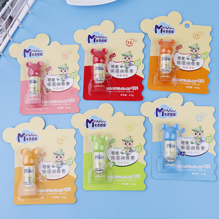 Automatic batch children's lip balm repair lip balm lip moisturizing moisturizing anti-cracking fruit flavor 3 8g